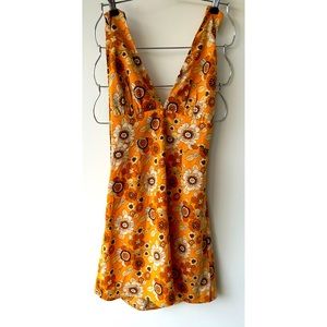Cider 70s style halter dress